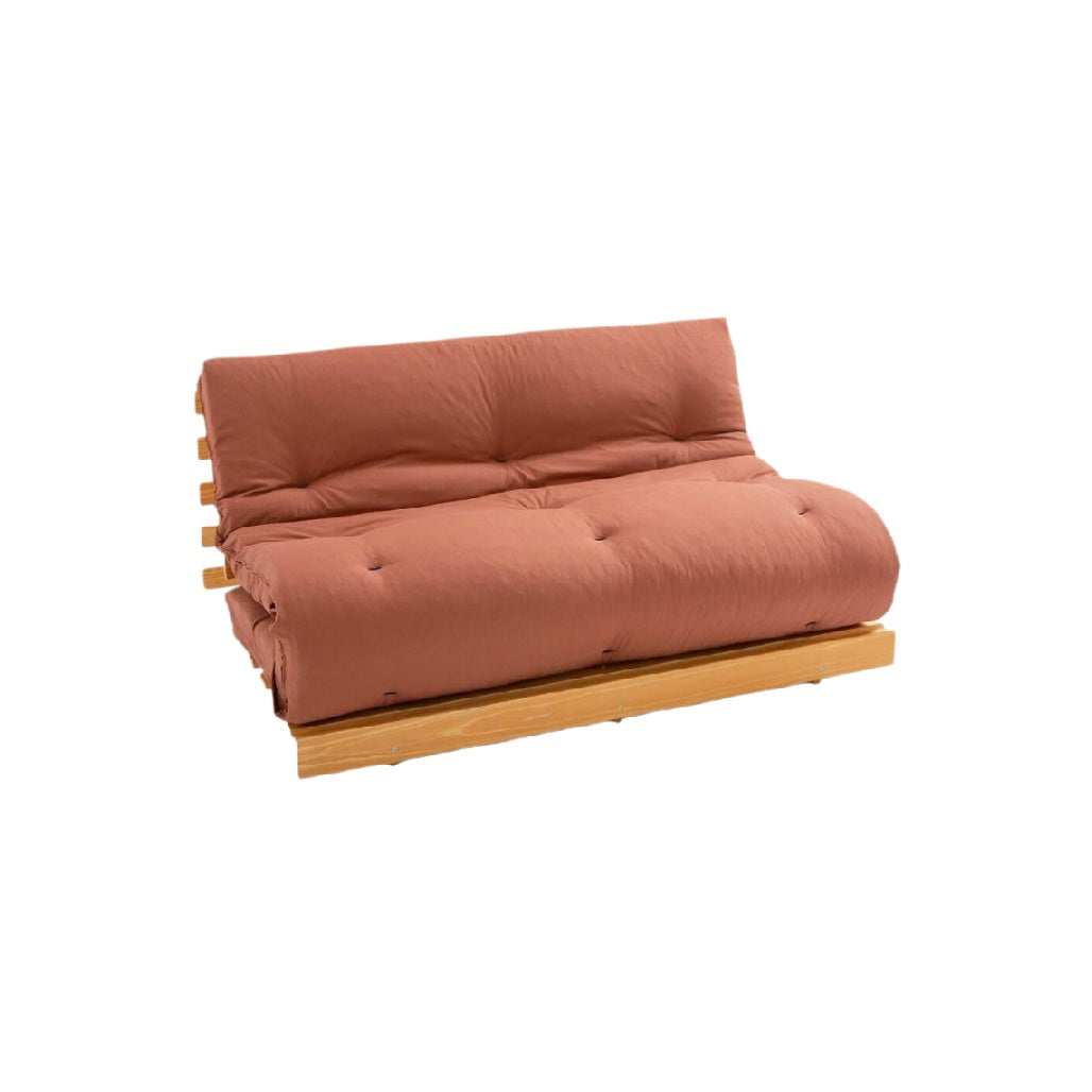 Futon canapé convertible en tissu pour espace de vie - 180 x 90 x 80